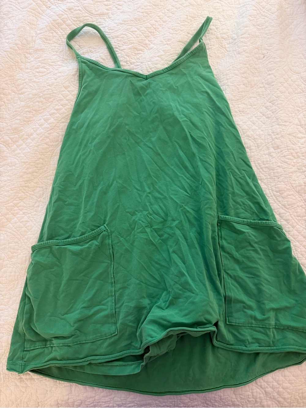 FP Movement by Free People Green Pocket Slip Dress
